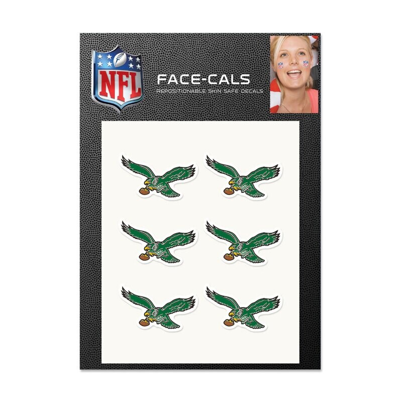 Philadelphia Eagles Retro Face-Cals Temporary Tattoos Philadelphia Eagles Retro Face-Cals Temporary Tattoos