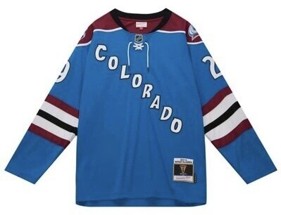 Colorado Avalanche Nathan MacKinnon 2013-14 Men’s Mitchell & Ness Blue Line Player Jersey Colorado Avalanche Nathan MacKinnon 2013-14 Men’s Mitchell & Ness Blue Line Player Jersey