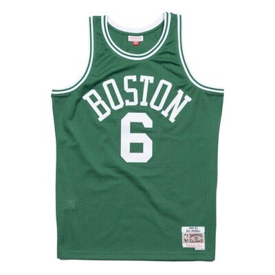 Boston Celtics Bill Russell 1962-63 Men's Green Mitchell & Ness Swingman Jersey Boston Celtics Bill Russell 1962-63 Men's Green Mitchell & Ness Swingman Jersey