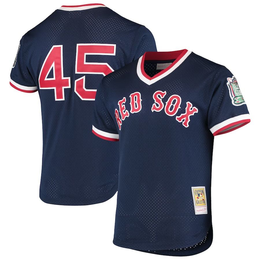 Boston Red Sox Pedro Martinez 1999 Men's Blue Mitchell & Ness BP Jersey Boston Red Sox Pedro Martinez 1999 Men's Blue Mitchell & Ness BP Jersey