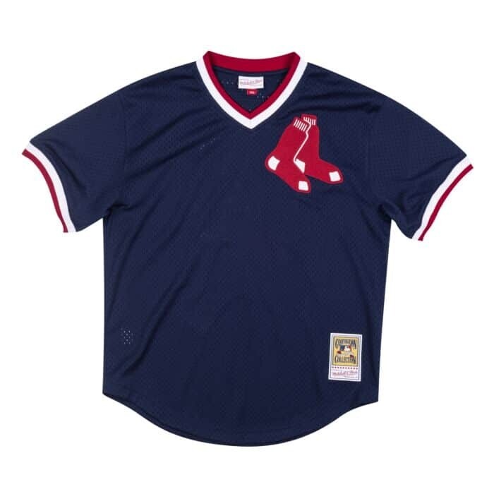 Boston Red Sox Jim Rice 1989 Men's Blue Mitchell & Ness Mesh Jersey