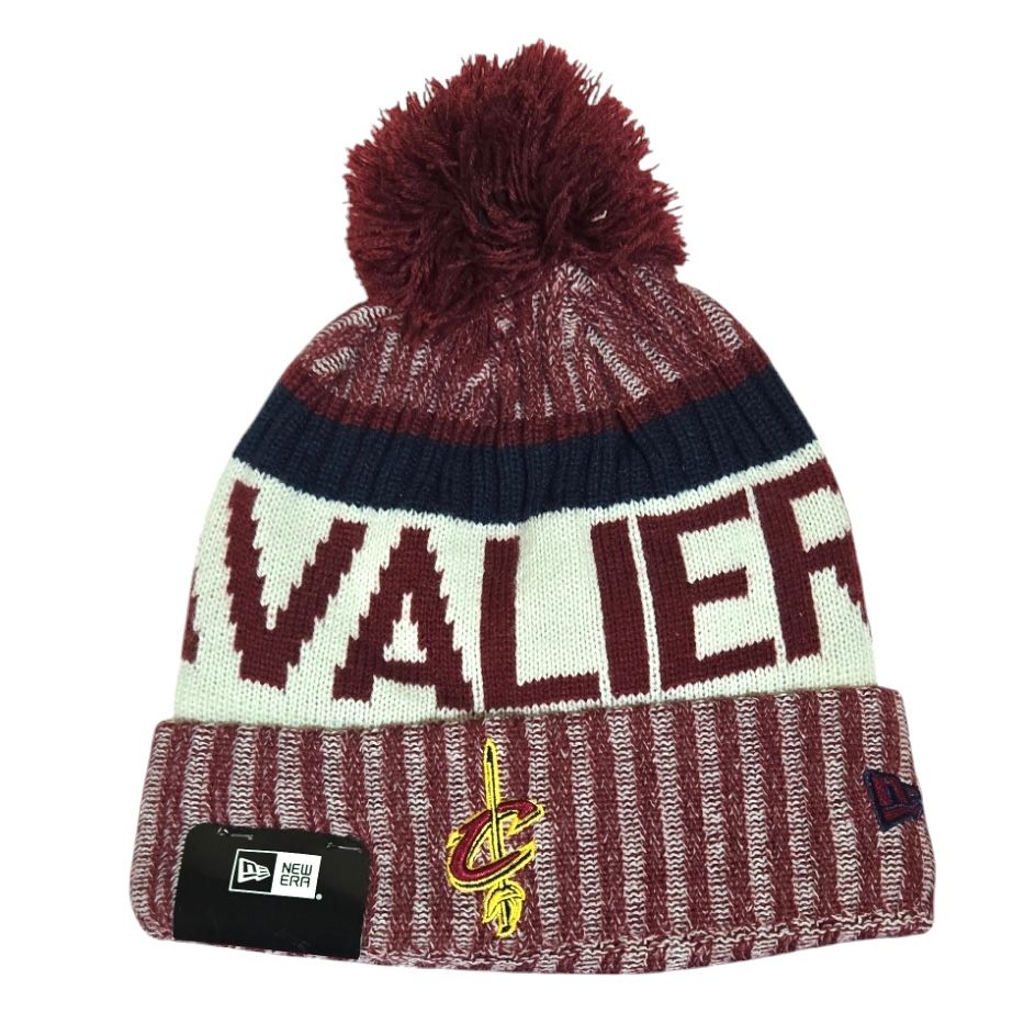 Cleveland Cavaliers Youth New Era Cuffed Pom Knit Hat Cleveland Cavaliers Youth New Era Cuffed Pom Knit Hat