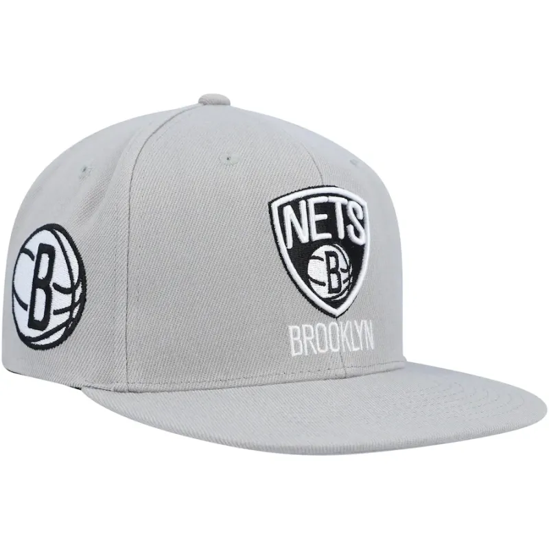 Brooklyn Nets Men’s Mitchell & Ness NBA Side Core 2.0 Snapback Hat