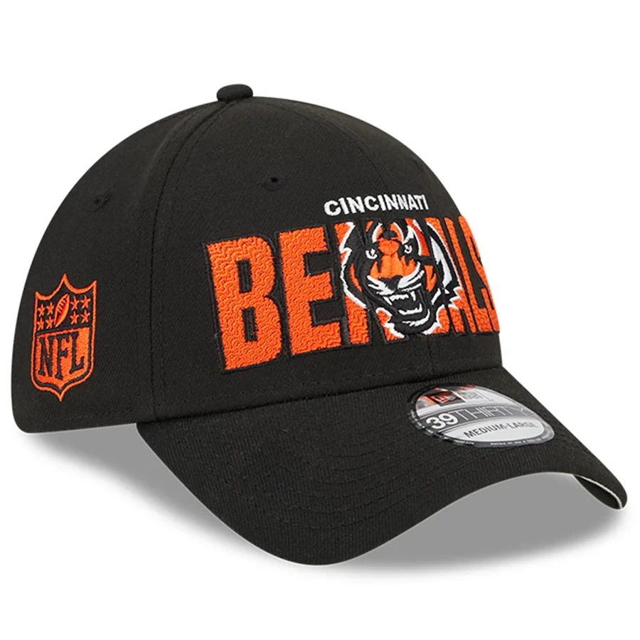 Cincinnati Bengals Men’s New Era Black NFL Draft 39THIRTY Flex Hat