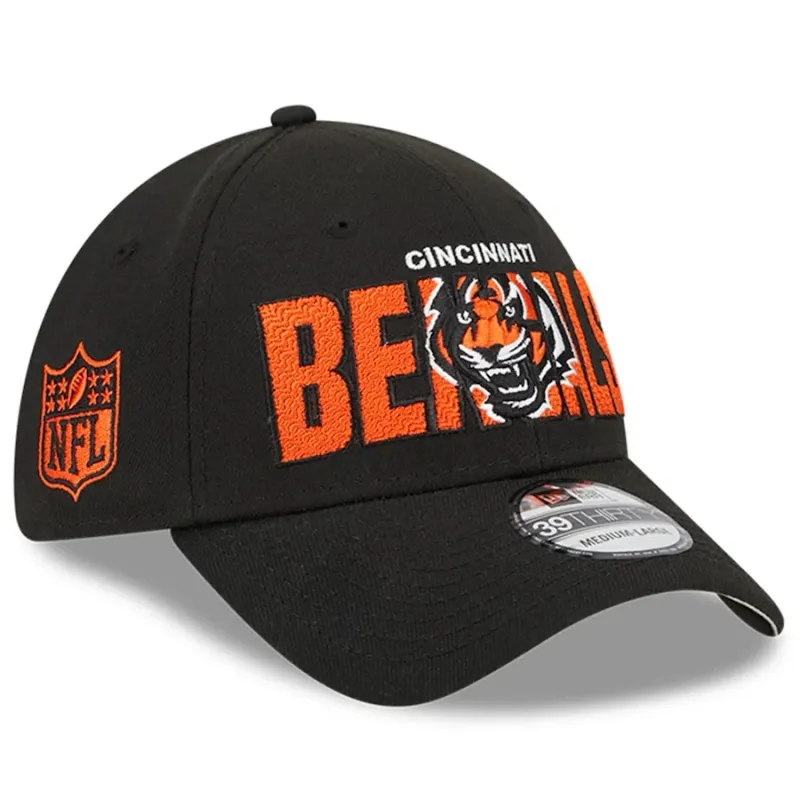 Cincinnati Bengals Men’s New Era Black NFL Draft 39THIRTY Flex Hat