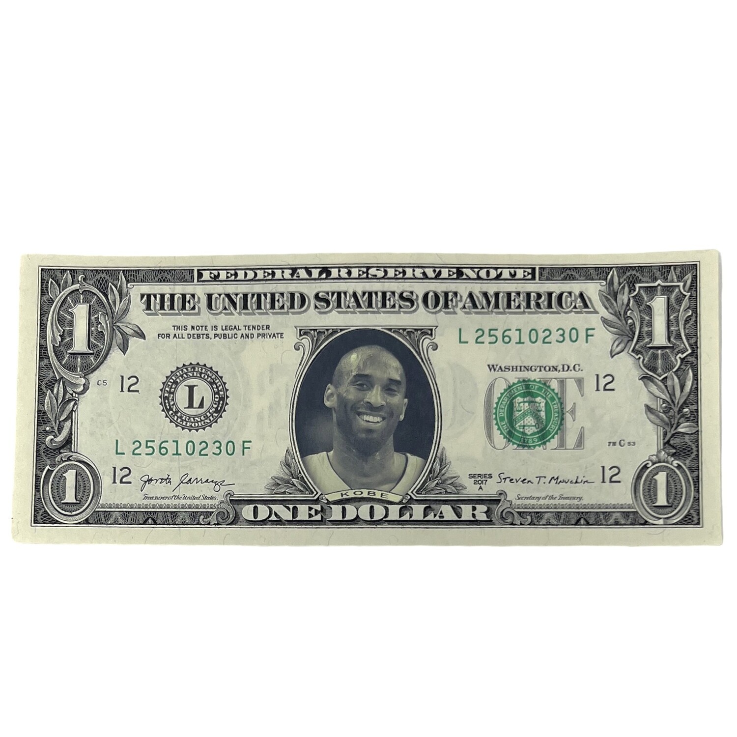 Kobe Bryant Famous Face Dollar Bill