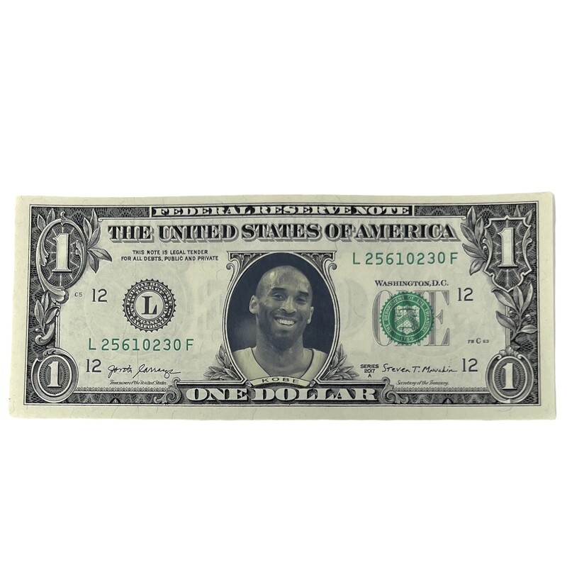 Kobe Bryant Famous Face Dollar Bill