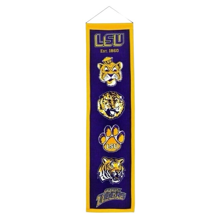 LSU Tigers 8" x 32" Heritage Banner