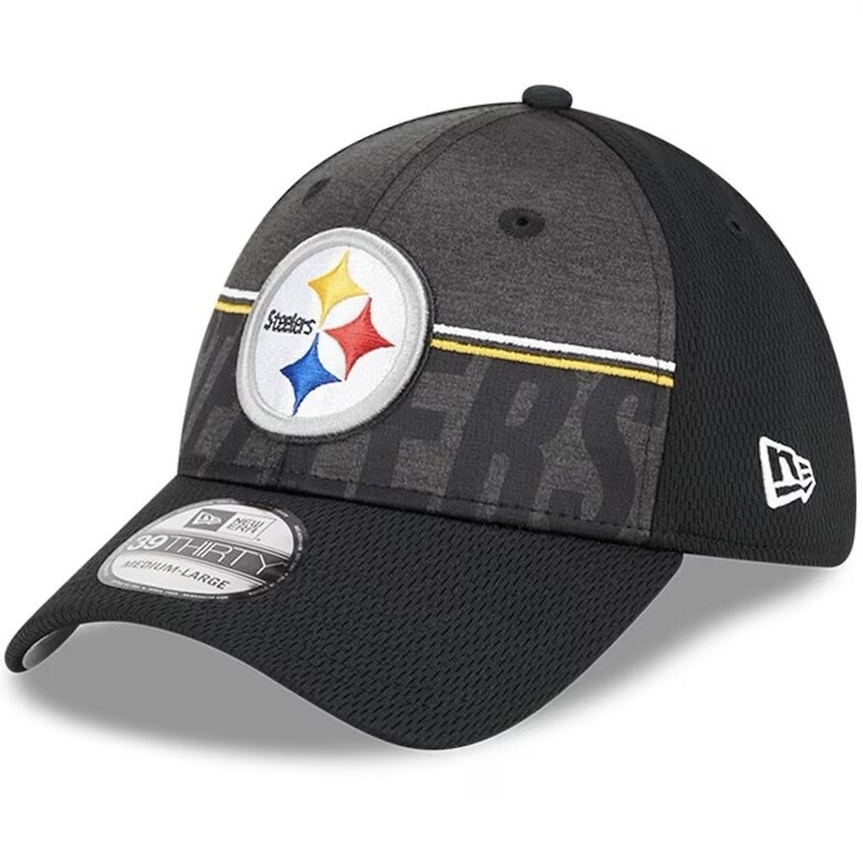 Pittsburgh Steelers Men’s New Era Black NFL Training Camp 39THIRTY Flex Fit Hat Pittsburgh Steelers Men’s New Era Black NFL Training Camp 39THIRTY Flex Fit Hat