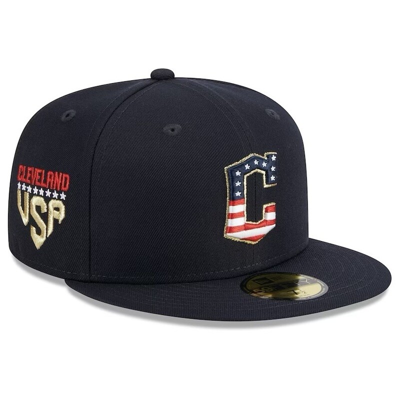 Cleveland Guardians Men’s Navy New Era 4th of July 59FIFTY Fitted Hat Cleveland Guardians Men’s Navy New Era 4th of July 59FIFTY Fitted Hat