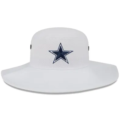 Dallas Cowboys Men’s New Era White NFL Training Camp Panama Bucket Hat Dallas Cowboys Men’s New Era White NFL Training Camp Panama Bucket Hat
