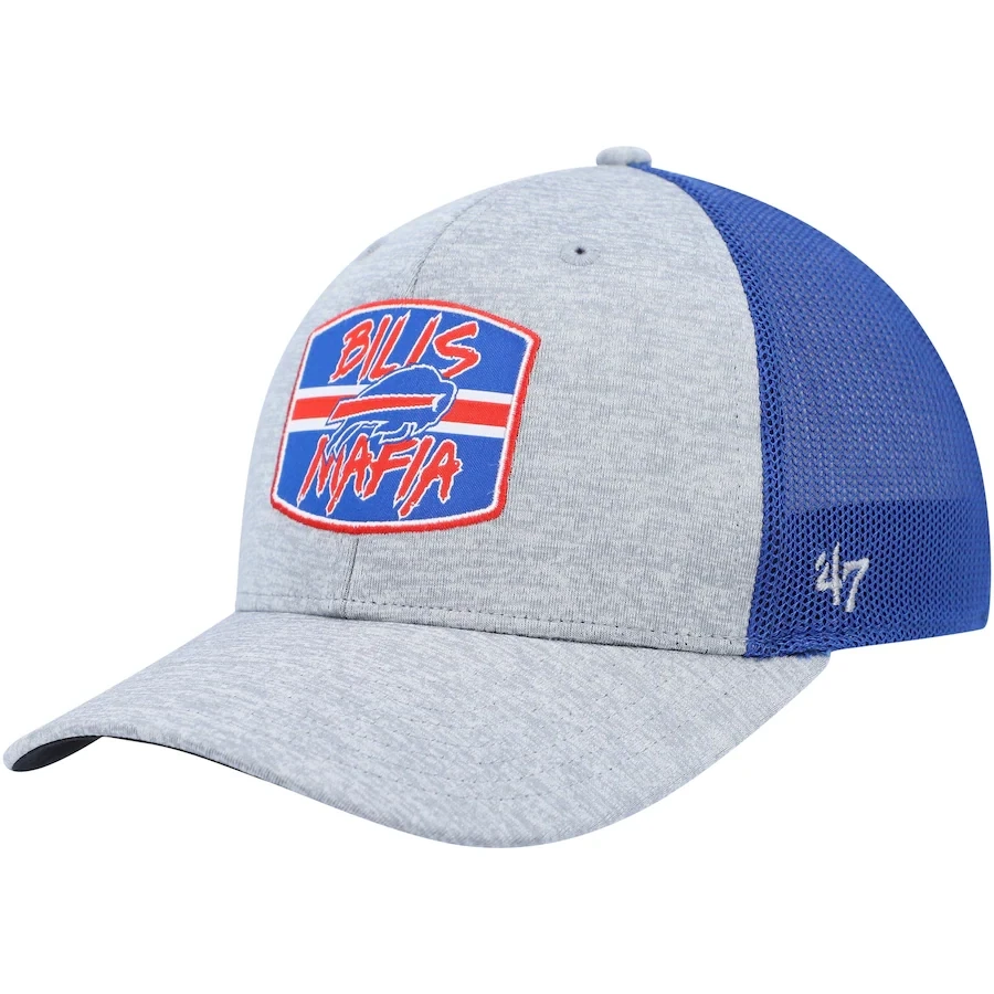 Buffalo Bills Men’s 47 Heathered Gray/Royal Motivator Flex Hat Buffalo Bills Men’s 47 Heathered Gray/Royal Motivator Flex Hat