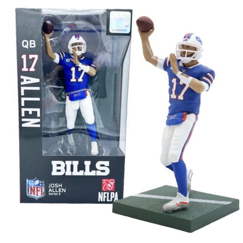 Buffalo Bills Josh Allen Blue Jersey Imports Dragon NFL 6 Buffalo Bills Josh Allen Blue Jersey Imports Dragon NFL 6" Figure Series 3