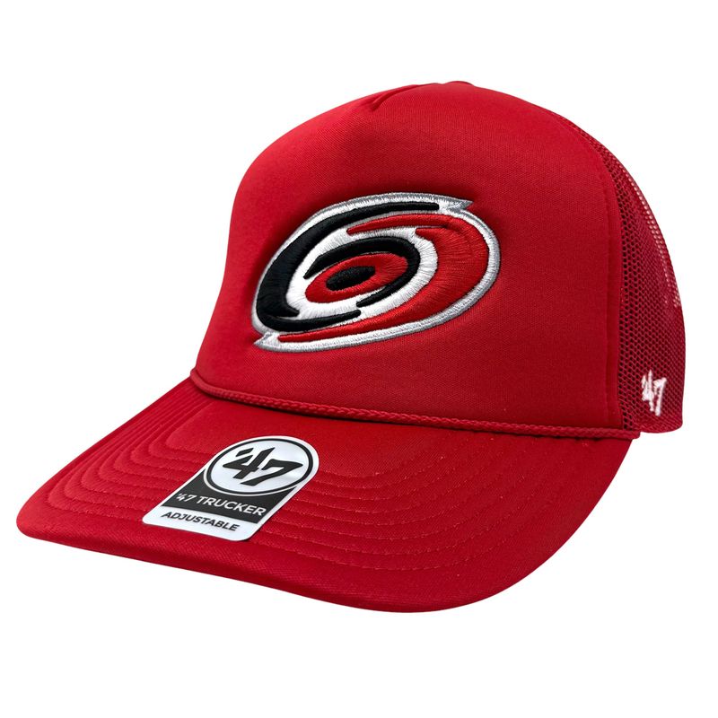 Carolina Hurricanes Men’s Foam Front 47 Trucker Adjustable Hat Carolina Hurricanes Men’s Foam Front 47 Trucker Adjustable Hat