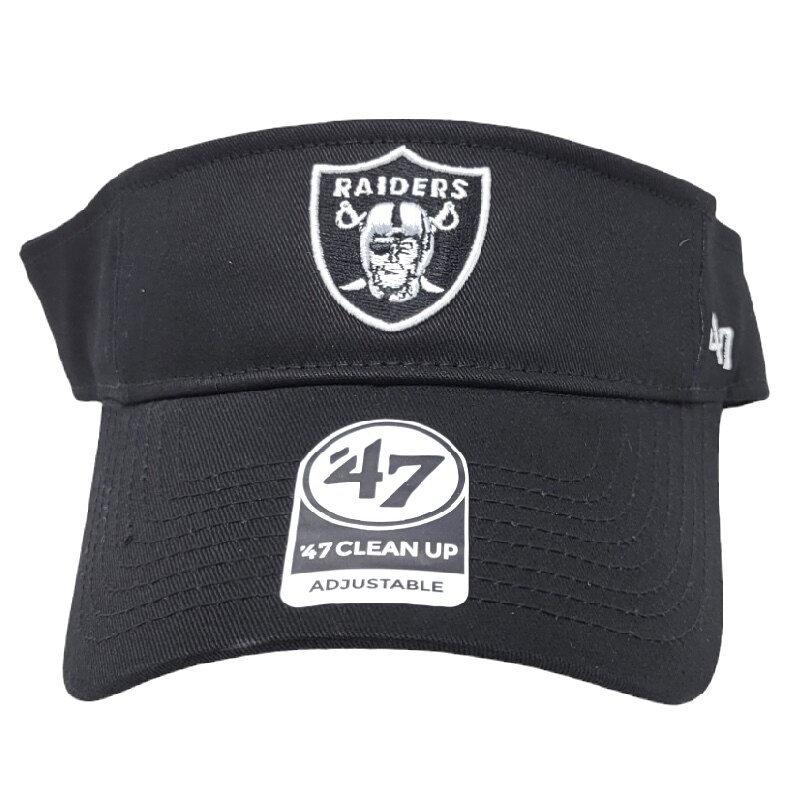 Las Vegas Raiders Men’s 47 Brand Clean Up Adjustable Visor Las Vegas Raiders Men’s 47 Brand Clean Up Adjustable Visor