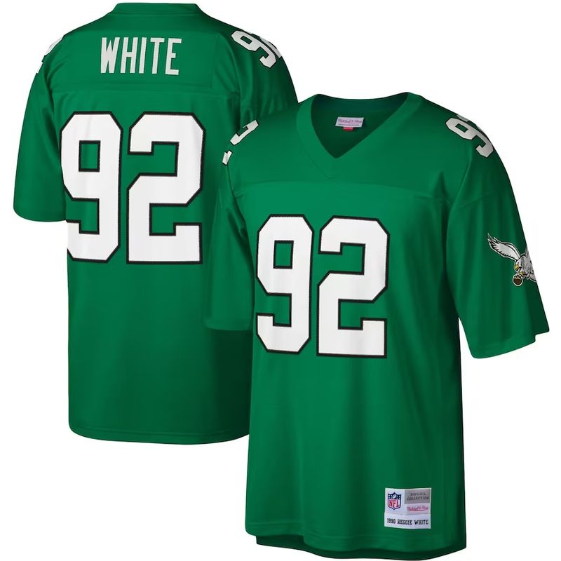 Philadelphia Eagles Reggie White 1990 Men's Green Mitchell & Ness Legacy Jersey Philadelphia Eagles Reggie White 1990 Men's Green Mitchell & Ness Legacy Jersey
