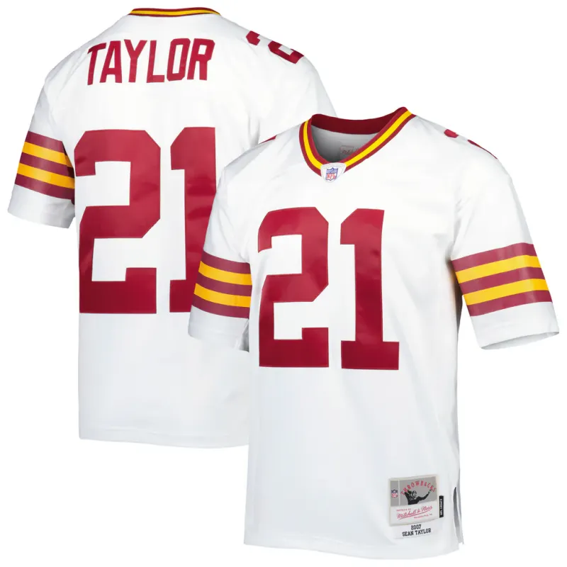 Washington Commanders Sean Taylor 2007 White Mitchell & Ness Men's Legacy Jersey Washington Commanders Sean Taylor 2007 White Mitchell & Ness Men's Legacy Jersey