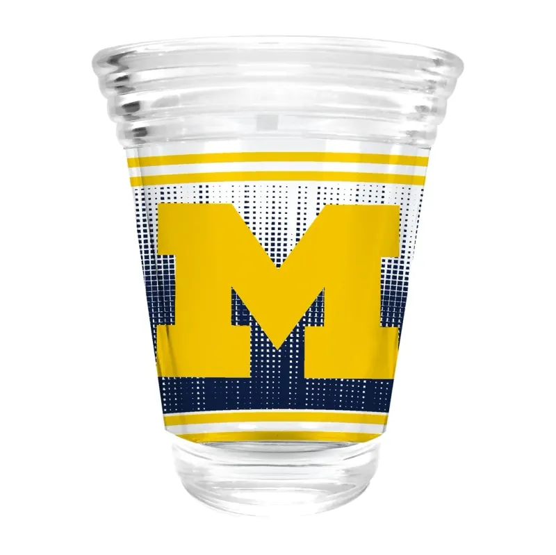Michigan Wolverines 2 Ounce Collector Shot Glass