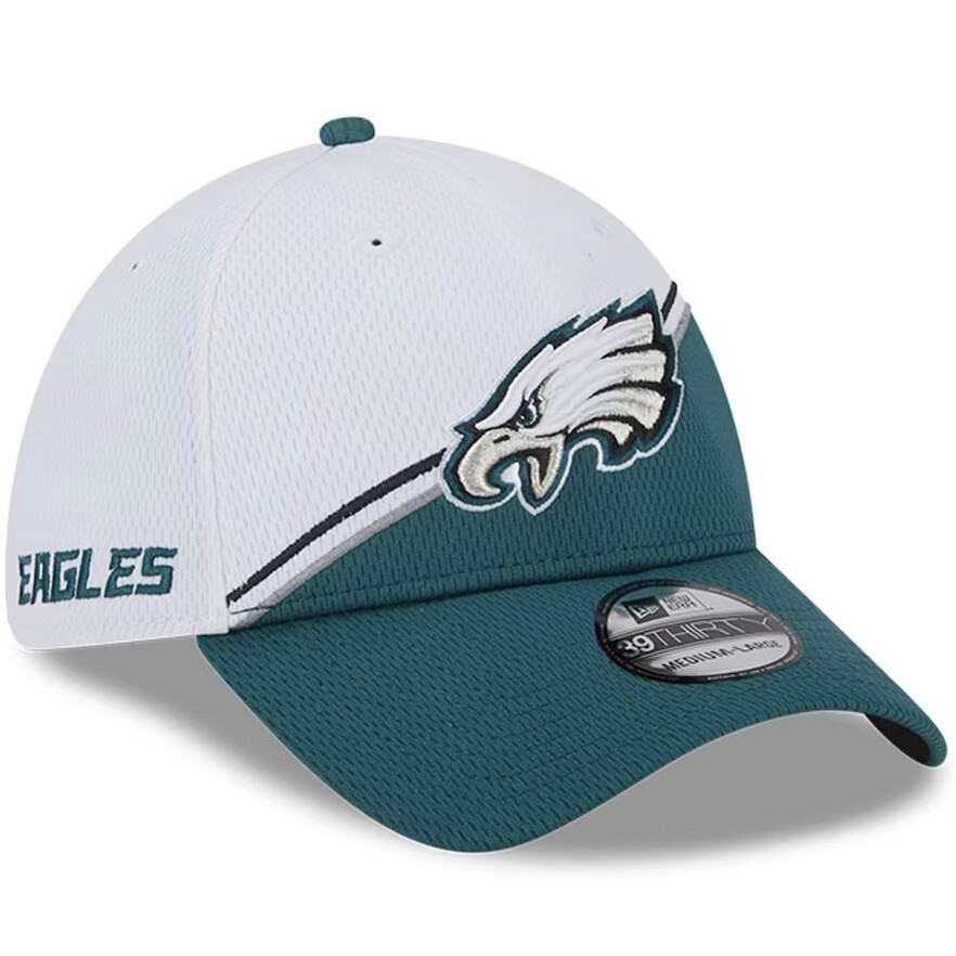 Philadelphia Eagles Men’s New Era Green/White Sideline 39THIRTY Flex Hat Philadelphia Eagles Men’s New Era Green/White Sideline 39THIRTY Flex Hat