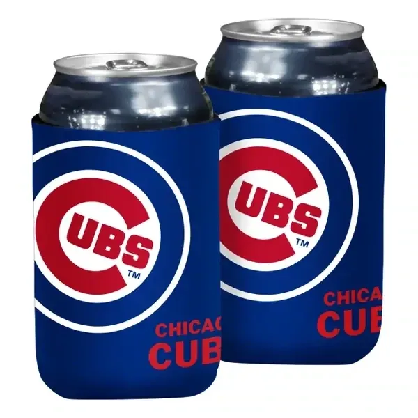 Chicago Cubs Oversized Logo 12 Ounce Can Cooler Koozie Chicago Cubs Oversized Logo 12 Ounce Can Cooler Koozie