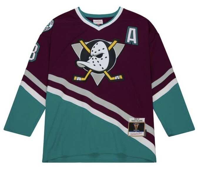 Anaheim Ducks Teemu Selanne 1996-97 Men’s Mitchell & Ness Blue Line Player Jersey Anaheim Ducks Teemu Selanne 1996-97 Men’s Mitchell & Ness Blue Line Player Jersey