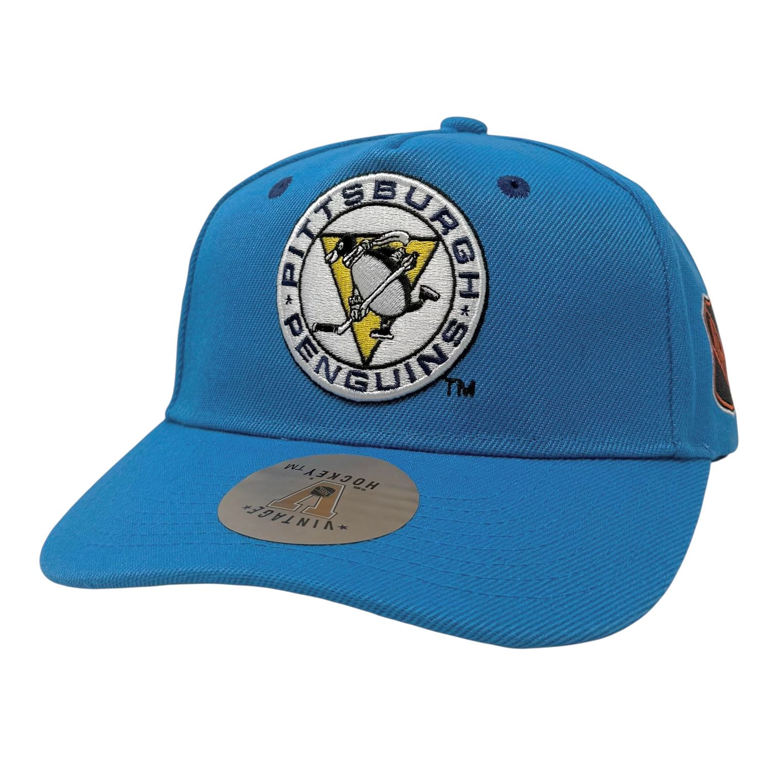 Pittsburgh Penguins Youth Blue Vintage Hockey Snapback Hat