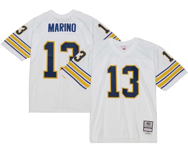 Pitt Panthers Dan Marino 1981 Men’s White NCAA College Vault Mitchell & Ness Jersey Pitt Panthers Dan Marino 1981 Men’s White NCAA College Vault Mitchell & Ness Jersey