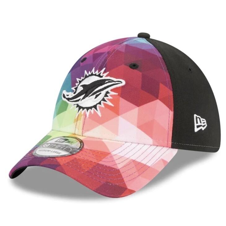 Miami Dolphins Men's New Era NFL Crucial Catch 39THIRTY Flex Hat Miami Dolphins Men's New Era NFL Crucial Catch 39THIRTY Flex Hat