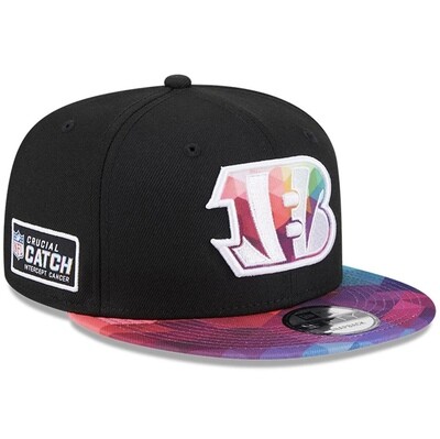 Cincinnati Bengals Men’s New Era Black NFL Crucial Catch 9FIFTY Snapback Hat Cincinnati Bengals Men’s New Era Black NFL Crucial Catch 9FIFTY Snapback Hat