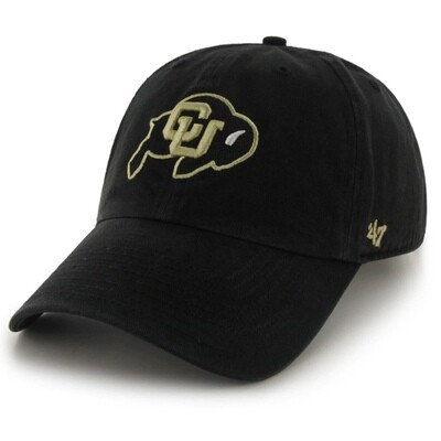 Colorado Buffaloes Men’s Black 47 Brand Clean Up Adjustable Hat Colorado Buffaloes Men’s Black 47 Brand Clean Up Adjustable Hat