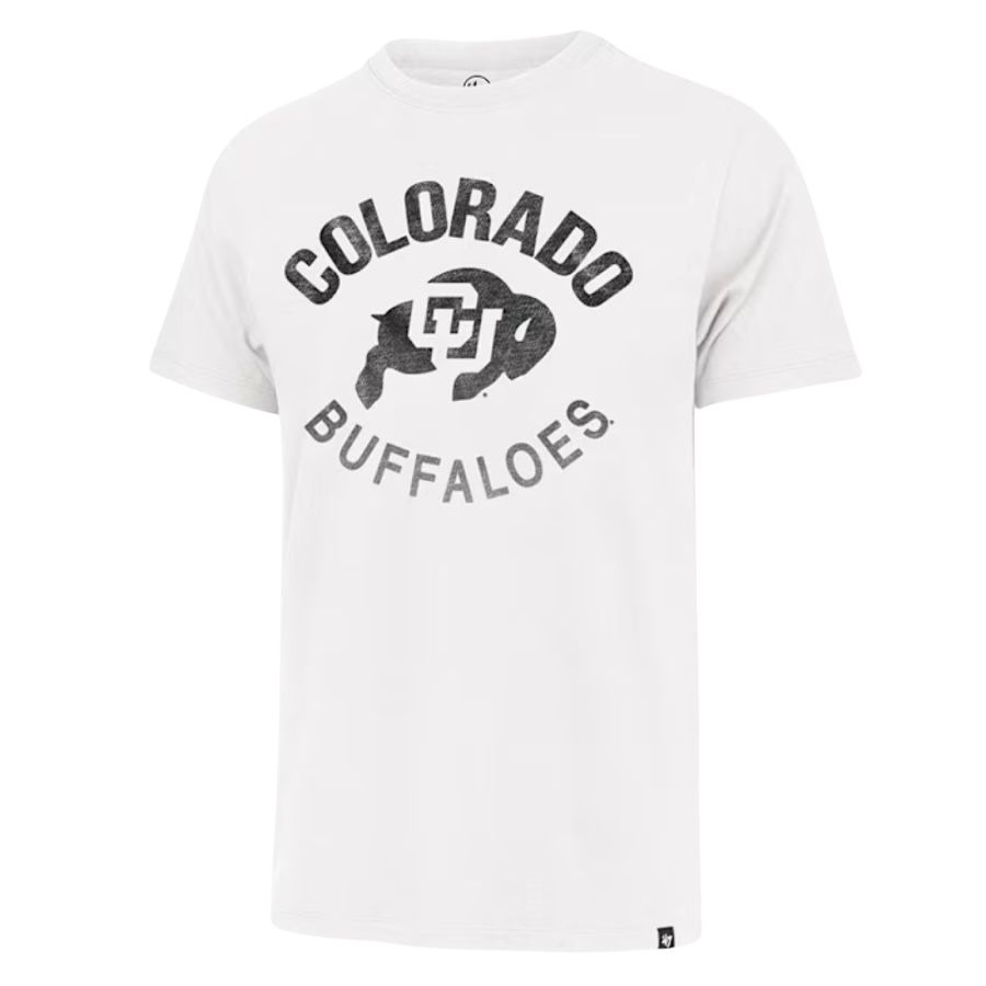 Colorado Buffaloes Men's 47 Brand White Wash Lock Down Franklin T-Shirt