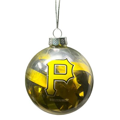 Pittsburgh Pirates Tinsel Glass Ball Ornament Pittsburgh Pirates Tinsel Glass Ball Ornament