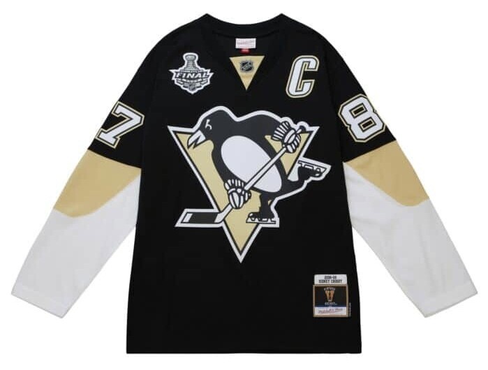 Pittsburgh Penguins Sidney Crosby 2008-09 Men’s Black Mitchell & Ness Blue Line Player Jersey