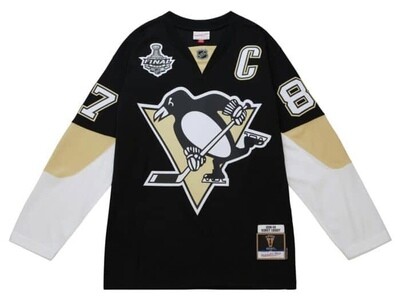 Pittsburgh Penguins Sidney Crosby 2008-09 Men’s Black Mitchell & Ness Blue Line Player Jersey