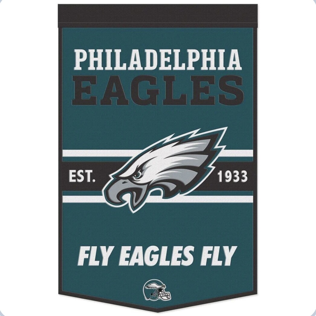 Philadelphia Eagles Fly Eagles Fly 24 x 38 Wool Banner Philadelphia Eagles Fly Eagles Fly 24 x 38 Wool Banner