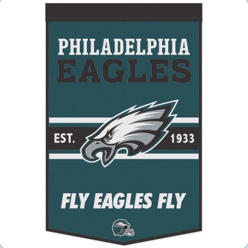Philadelphia Eagles Fly Eagles Fly 24 x 38 Wool Banner Philadelphia Eagles Fly Eagles Fly 24 x 38 Wool Banner