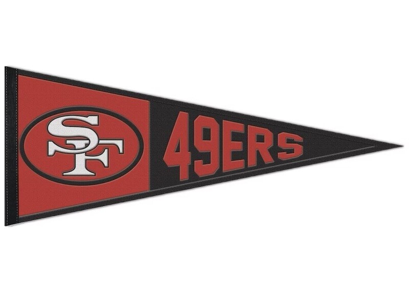 San Francisco 49ers 13” x 32” Wool Pennant San Francisco 49ers 13” x 32” Wool Pennant