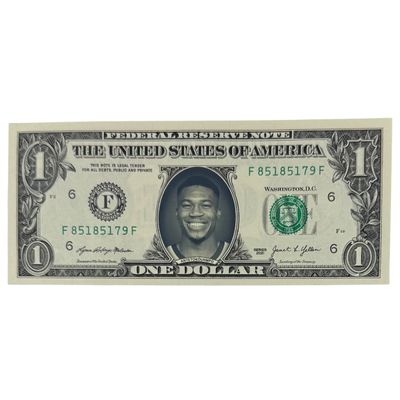 Giannis Antetokounmpo Famous Face Dollar Bill