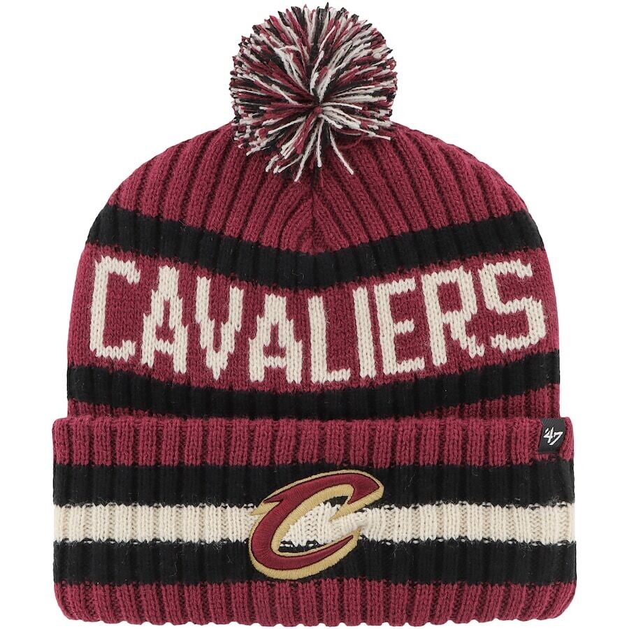 Cleveland Cavaliers Men’s 47 Bering Cuffed Pom Knit Hat Cleveland Cavaliers Men’s 47 Bering Cuffed Pom Knit Hat