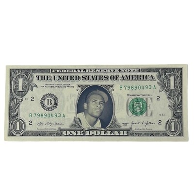 Roberto Clemente Famous Face Dollar Bill Roberto Clemente Famous Face Dollar Bill