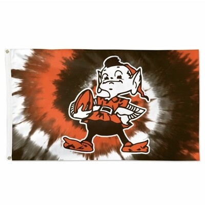 Cleveland Browns Brownie Tie Dye 3' x 5' Deluxe Flag