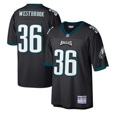 Philadelphia Eagles Brian Westbrook 2004 Men's Black Mitchell & Ness Legacy Jersey Philadelphia Eagles Brian Westbrook 2004 Men's Black Mitchell & Ness Legacy Jersey