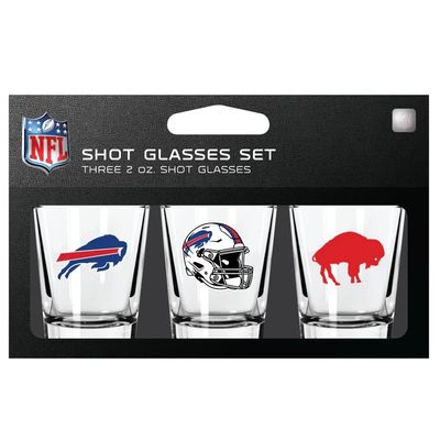 Buffalo Bills NFL 3pc 2oz Shot Glass Set Buffalo Bills NFL 3pc 2oz Shot Glass Set