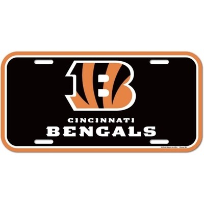 Cincinnati Bengals Plastic License Plate