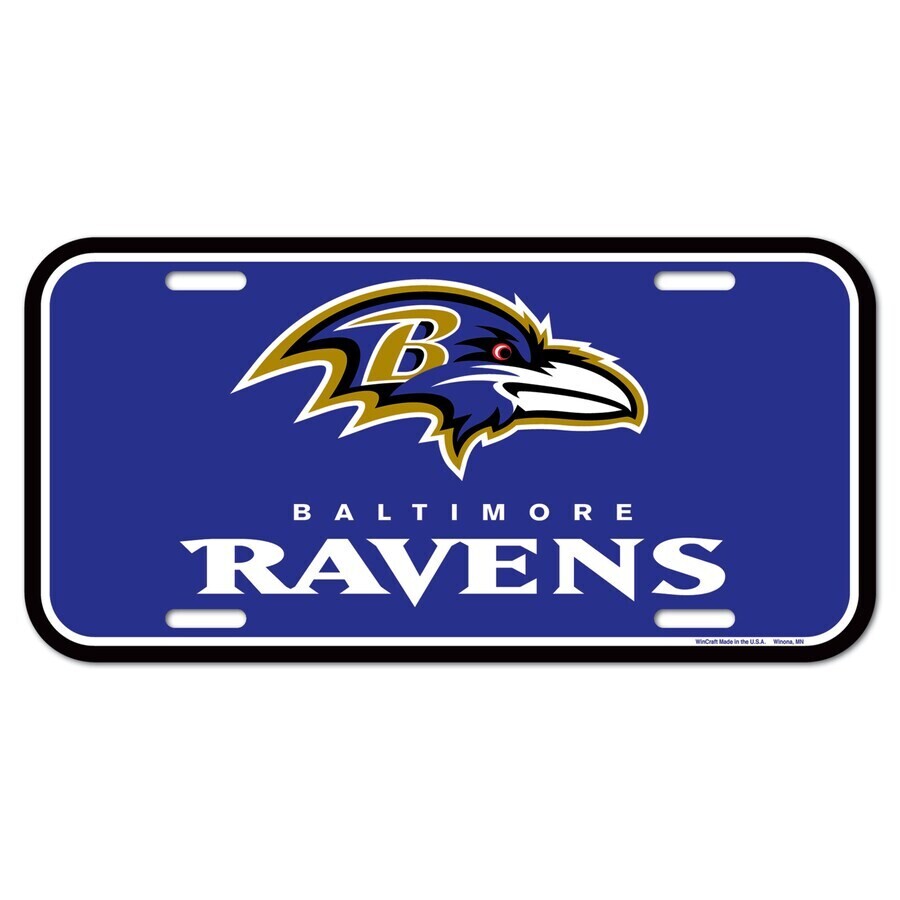 Baltimore Ravens Plastic License Plate