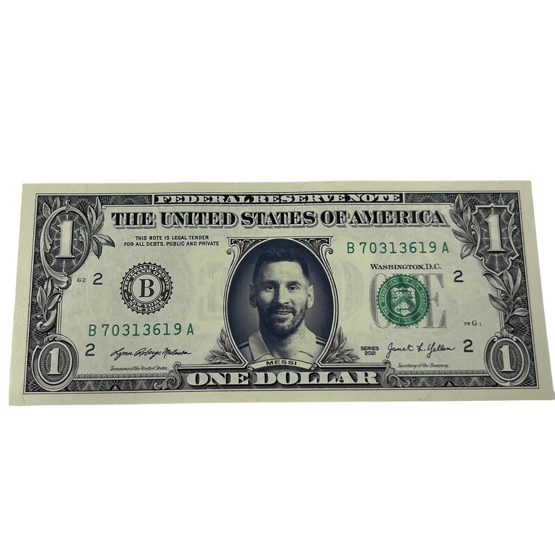 Lionel Andrés Messi Famous Face Dollar Bill