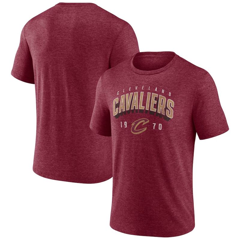 Cleveland Cavaliers Men's Maroon Fanatics Backboard Tri-Blend T-Shirt Cleveland Cavaliers Men's Maroon Fanatics Backboard Tri-Blend T-Shirt