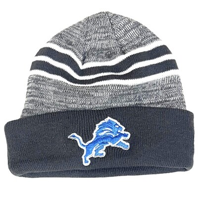 Detroit Lions Men's Gray New Era Cuffed Knit Hat Detroit Lions Men's Gray New Era Cuffed Knit Hat