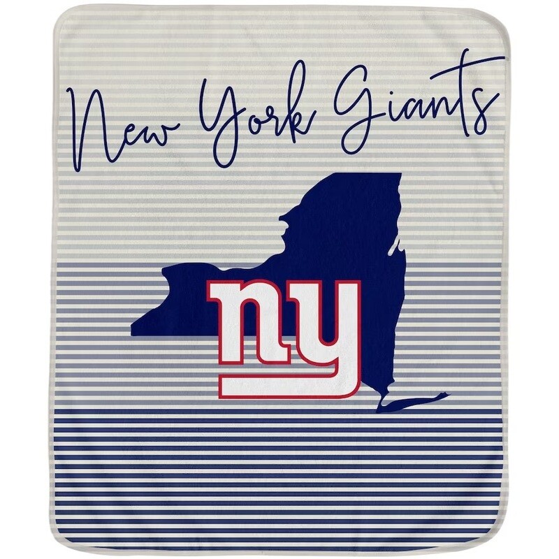 New York Giants 60'' x 70'' Ultra Fleece State Stripe Plush Blanket New York Giants 60'' x 70'' Ultra Fleece State Stripe Plush Blanket