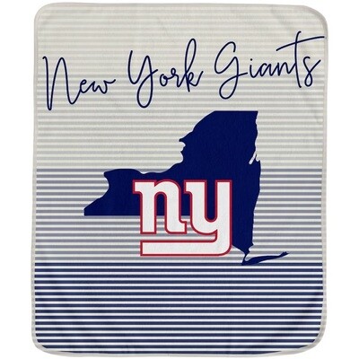 New York Giants 60'' x 70'' Ultra Fleece State Stripe Plush Blanket New York Giants 60'' x 70'' Ultra Fleece State Stripe Plush Blanket